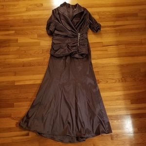 Tadashi Shoji Shirred Blouse and Evening Skirt